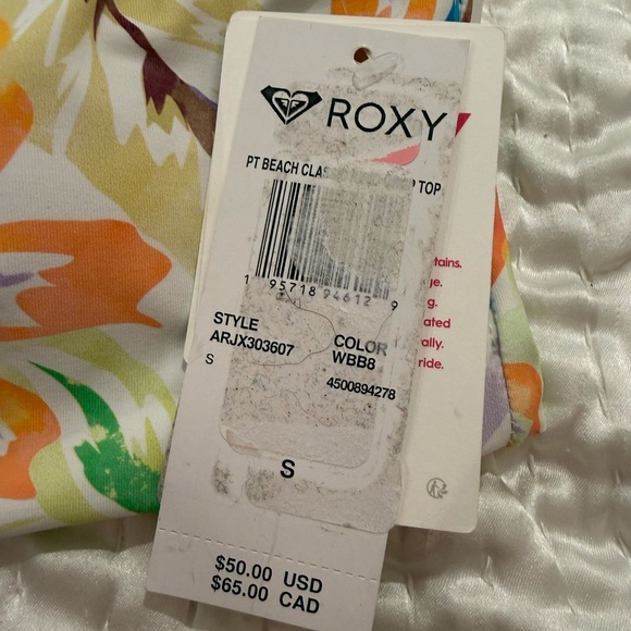 New With Tags Roxy Retro Revo Halter Classic Bikini Top Size:S - Picture 4 of 7